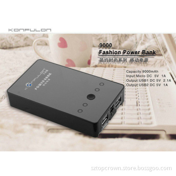 Portable 9000mAh Mobile Power Bank for Smart Phones